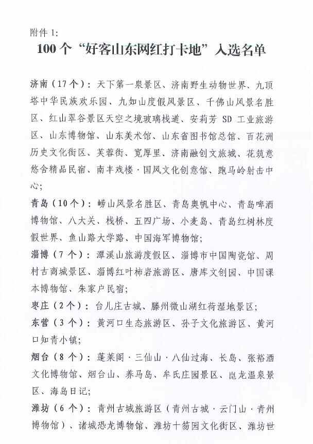 好消息！名单公布！济南这些地方入选“好客山东网红打卡地”