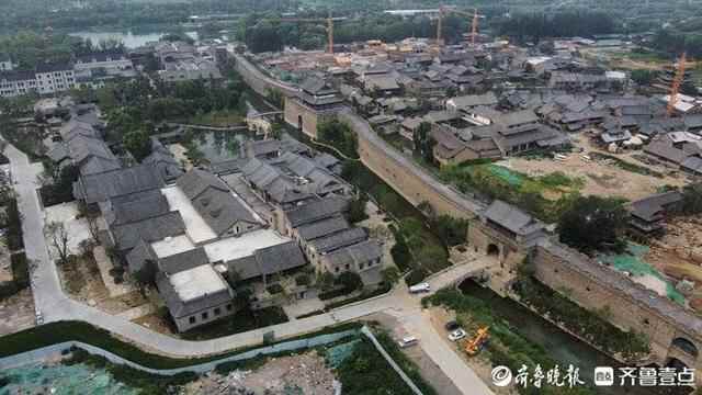 航拍建设中的济南章丘明水古城，女词人李清照故乡变“老”了