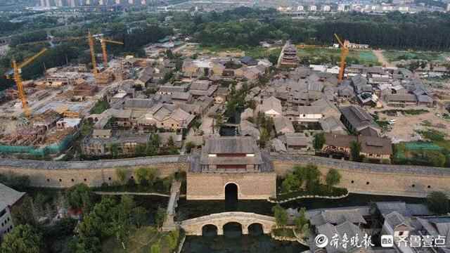 航拍建设中的济南章丘明水古城，女词人李清照故乡变“老”了