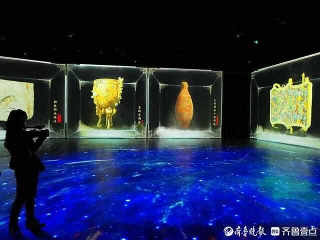 与国宝牵手，章丘绣源河《国家宝藏》大型数字展示成靓丽焦点