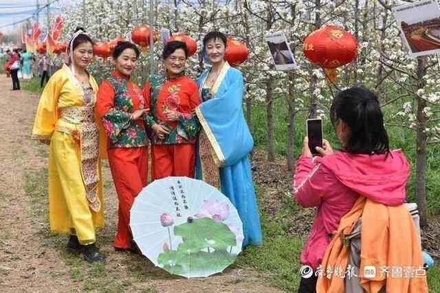 洁白的梨花、特色的小吃，商河梨花节上好热闹