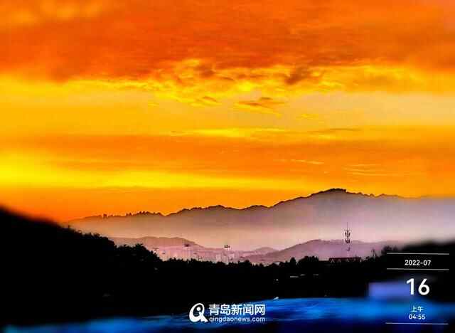 惊艳！青岛摄影师拍下崂山凌晨4点的绝美朝霞