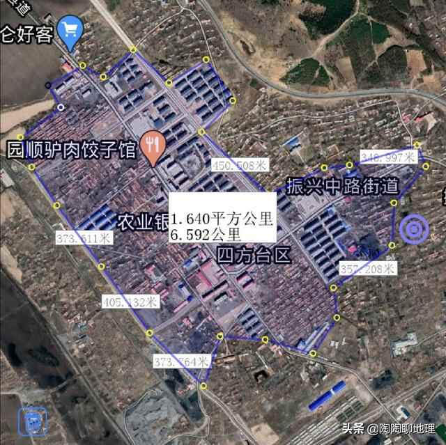 黑龙江省双鸭山市4区4县建成区排名，尖山区最大，四方台区最小
