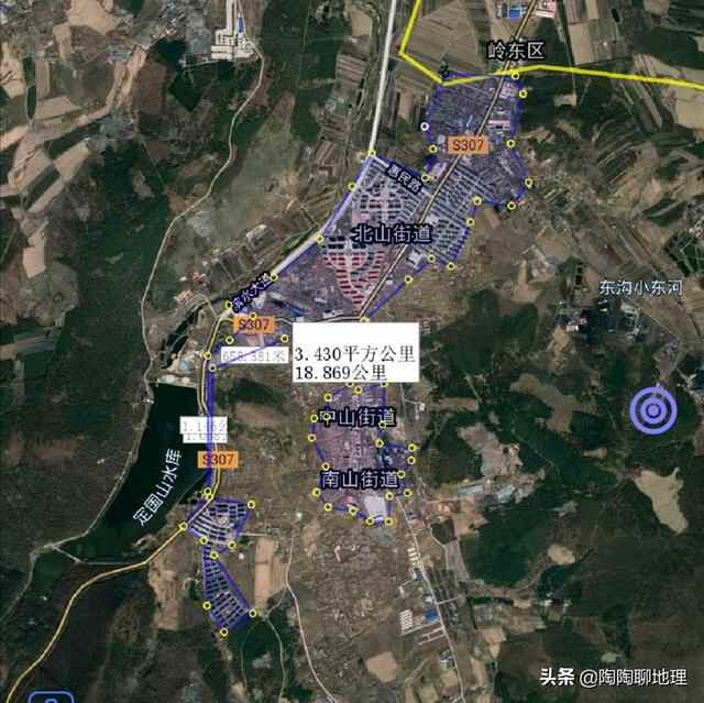 黑龙江省双鸭山市4区4县建成区排名，尖山区最大，四方台区最小