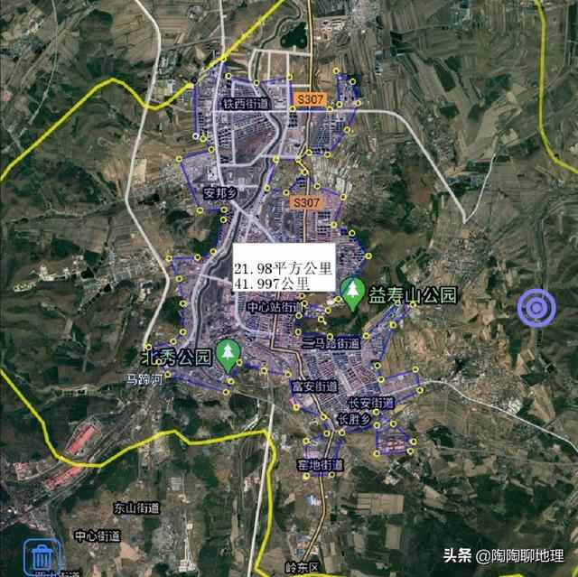 黑龙江省双鸭山市4区4县建成区排名，尖山区最大，四方台区最小