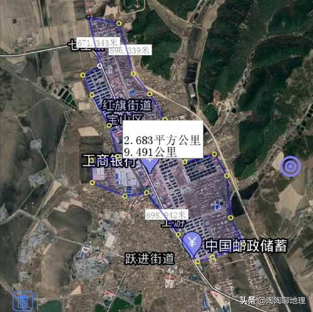 黑龙江省双鸭山市4区4县建成区排名，尖山区最大，四方台区最小