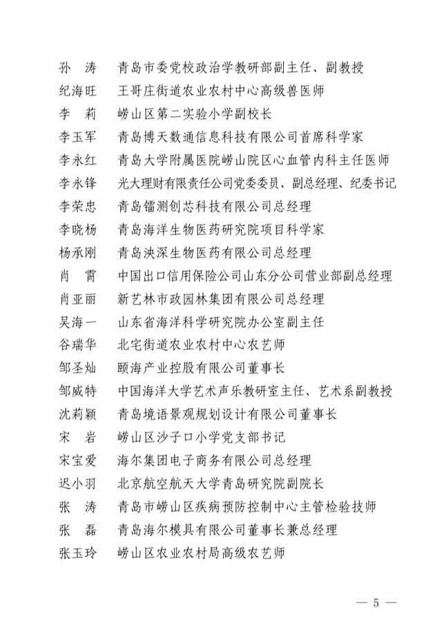 2020年度“崂山拔尖人才”名单出炉 百位人才获殊荣