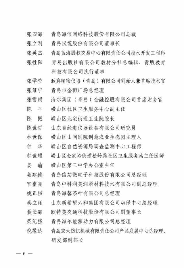 2020年度“崂山拔尖人才”名单出炉 百位人才获殊荣