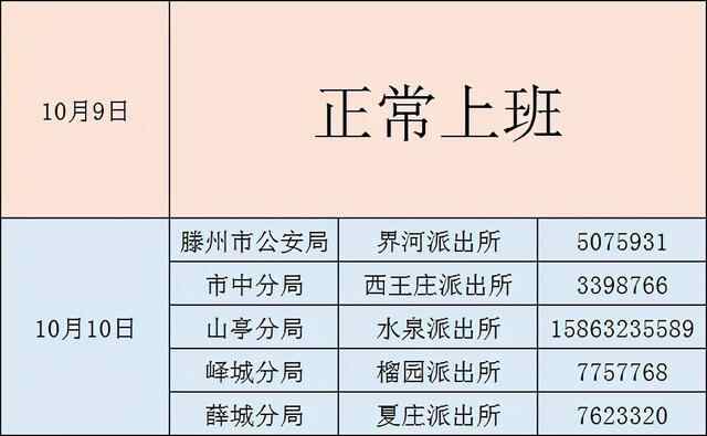 祝福祖国·守护平安 | 枣庄公安户政部门国庆期间及10月份周末轮值安排