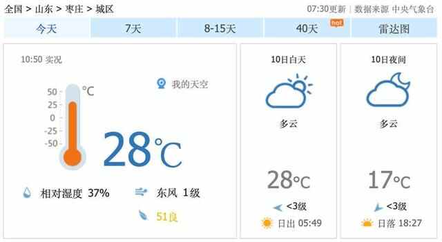中秋假期枣庄天气咋样？小编剧透，尽情玩耍吧