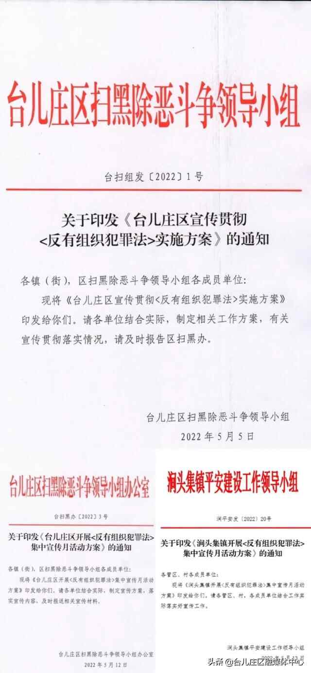 台儿庄区“五项活动”全力推进《反有组织犯罪法》宣传