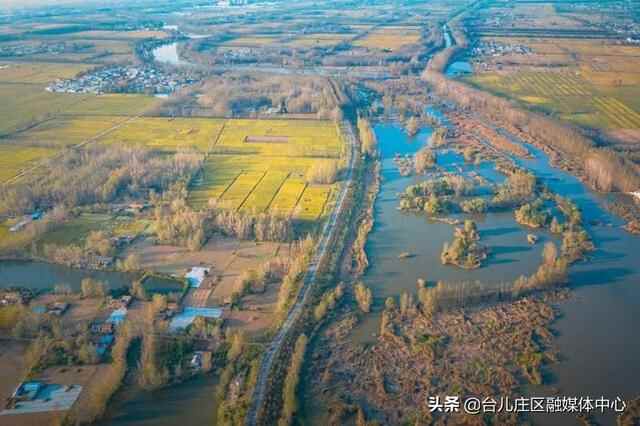 台儿庄区：涛沟河湿地秋色静美如画