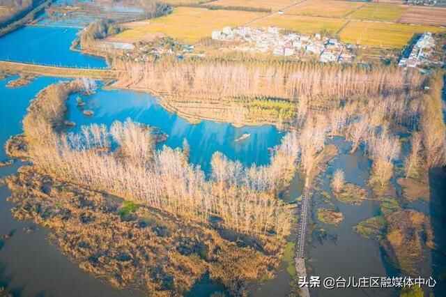 台儿庄区：涛沟河湿地秋色静美如画