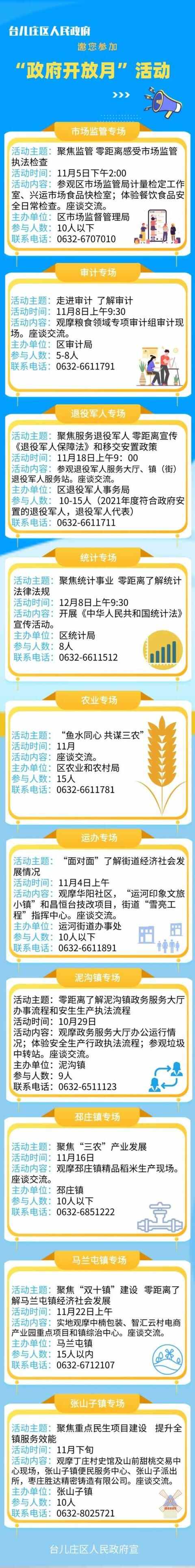 枣庄市台儿庄区“政府开放月”来啦