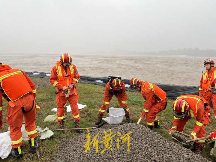 记者直击黄河防汛，山东利津县从00后到七旬老人，干部村民齐上阵