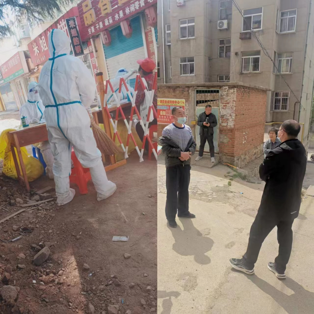 栖霞市翠屏街道东盛社区网格员加油干