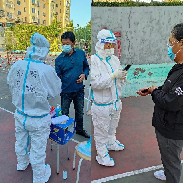 栖霞市翠屏街道东盛社区网格员加油干