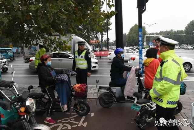 潍坊青州：集中整治，骑电动车出行切记佩戴安全头盔