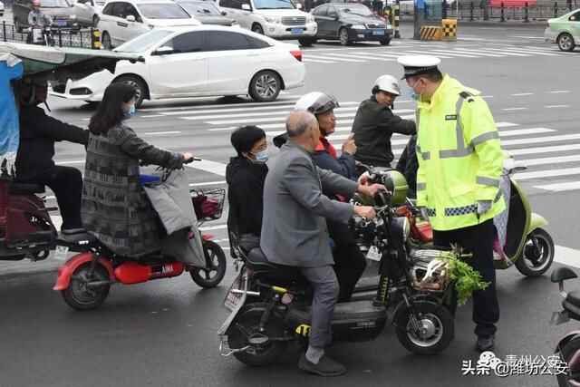 潍坊青州：集中整治，骑电动车出行切记佩戴安全头盔