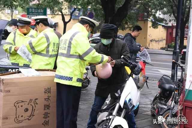 潍坊青州：集中整治，骑电动车出行切记佩戴安全头盔