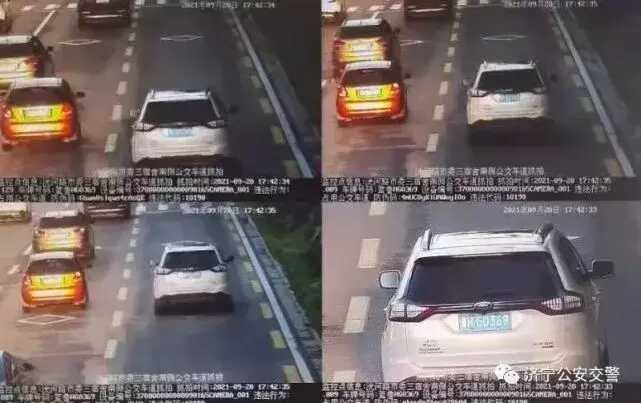 再次曝光！济宁这些车辆违法占用公交车道！