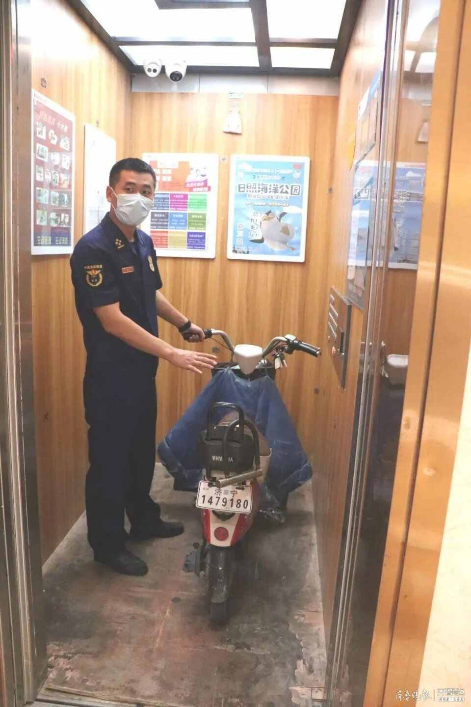 自动识别闪光报**！济宁1300余部电梯运行电动车禁入电梯...