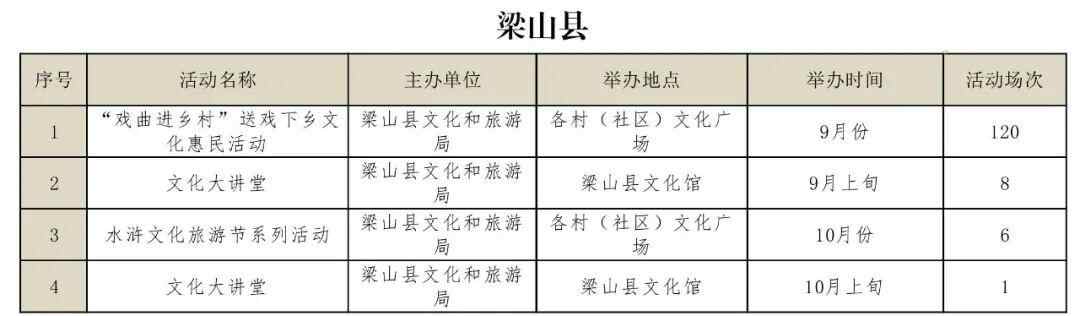 活动丰富！9月份济宁市公共文化活动安排来了