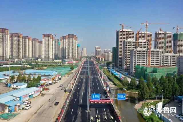 济宁济安桥路与车站西路路口立体化改造项目主线通车
