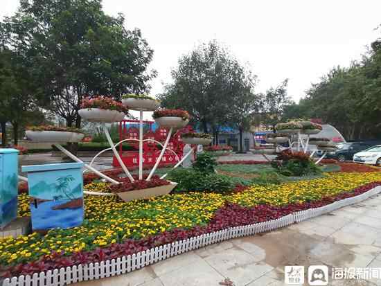 靓丽盛装迎国庆 任城区道路添新彩