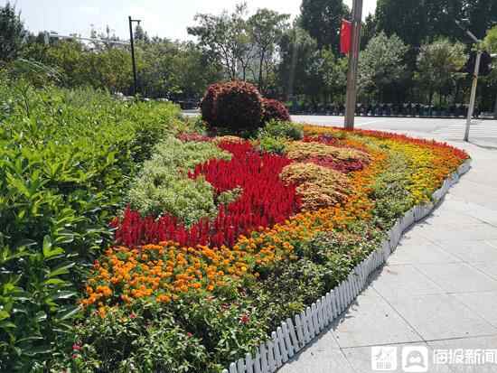 靓丽盛装迎国庆 任城区道路添新彩