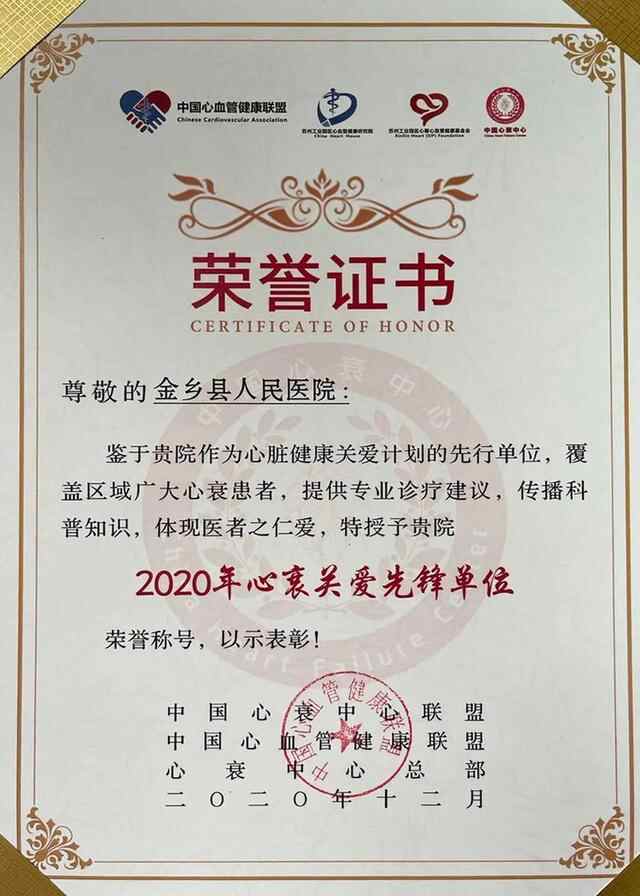 金乡县人民医院心衰中心：让患者享受规范化治疗，托起患者“心”希望