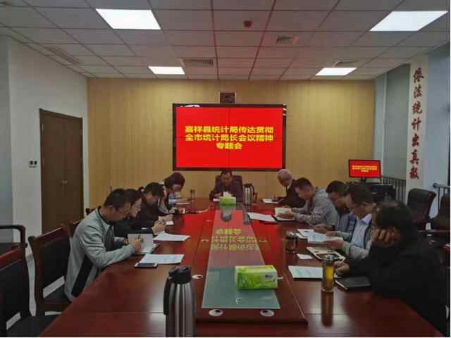 嘉祥县统计局召开传达贯彻全市统计局长会议精神专题会
