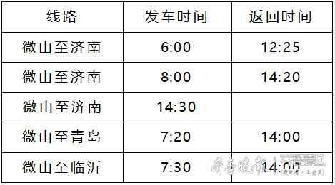 5月23日起，微山汽车站恢复部分客运班线