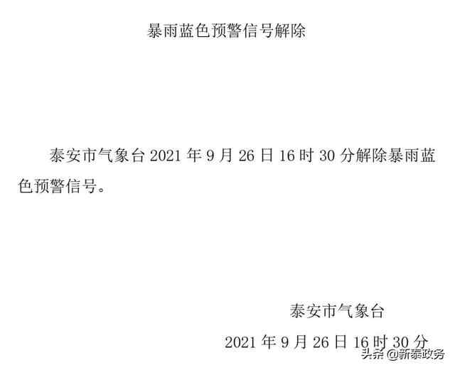 刚刚，泰安预**解除！未来天气……