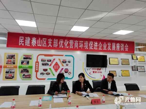 民建泰山区支部会员企业家为优化营商环境建言献策