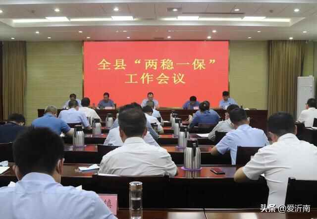 沂南县“两稳一保”工作会议召开
