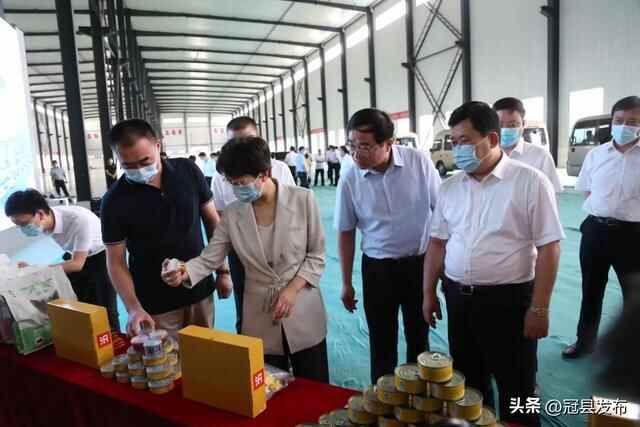 上半年全市高质量发展重点项目现场观摩团一行观摩冠县重点项目