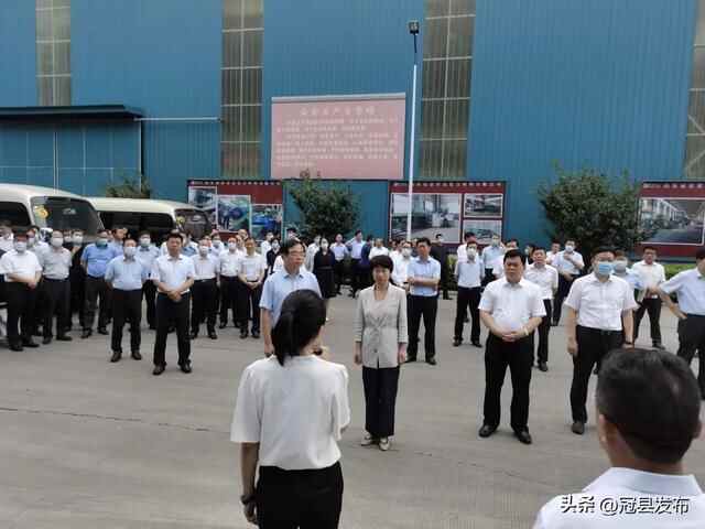 上半年全市高质量发展重点项目现场观摩团一行观摩冠县重点项目