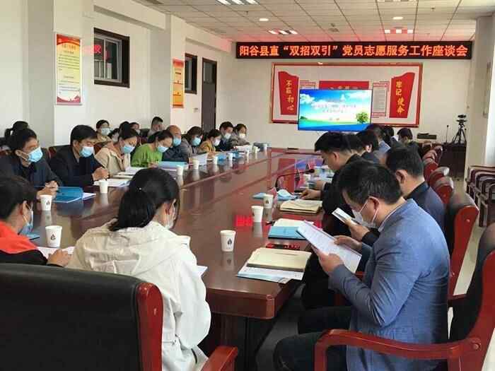 阳谷县召开“双招双引”党员志愿服务工作座谈会