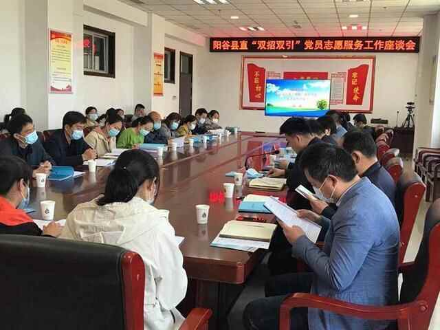 阳谷县召开“双招双引”党员志愿服务工作座谈会