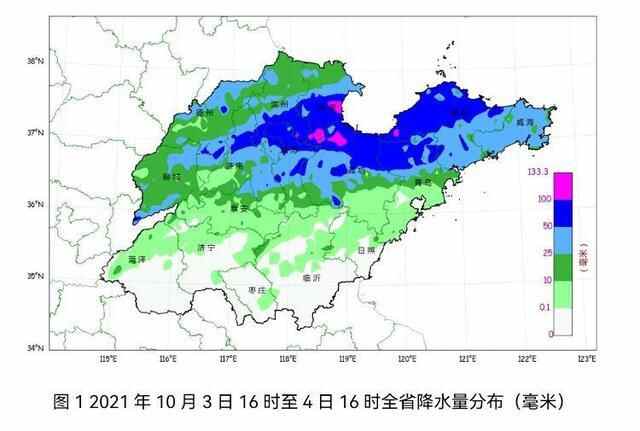 山东暴雨预**解除 109个县（区市）出现降雨 烟台、东营、滨州雨最多
