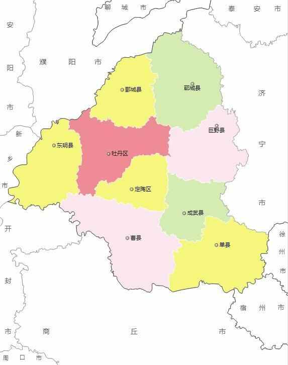 菏泽市各区县GDP：牡丹区破千亿，单县第5，鄄城县领先定陶区