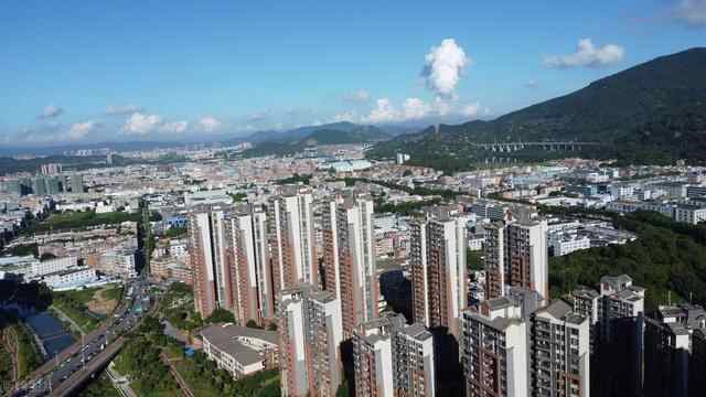 航拍：东莞市清溪镇城市风光
