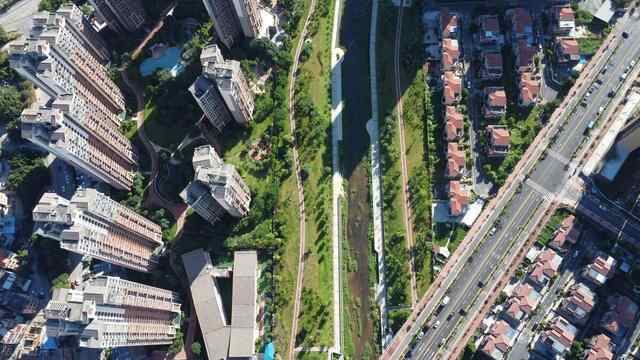 航拍：东莞市清溪镇城市风光